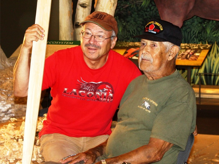 Donald with Lane Nicholas, tribal elder; photo courtesy of Donald Soctomah